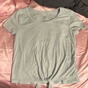 Large shirt with tie at bottom